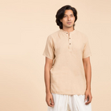 Kurta Linen/Cotton - Short Sleeve Beige