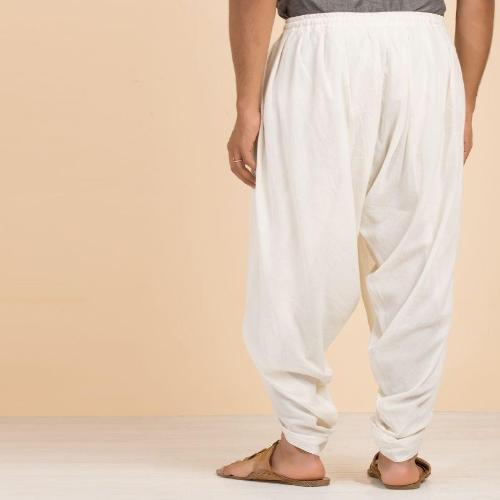Dhoti-  Undyed Cotton Off White