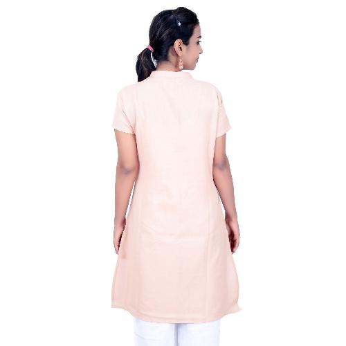 Ladies AUM Kurta Light Beige -Cotton