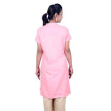 Ladies AUM Kurta in Pink Cotton
