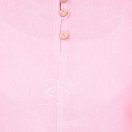 Ladies AUM Kurta in Pink Cotton