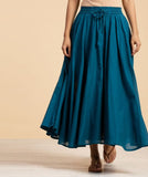 Mulmul Plain Skirt Blue
