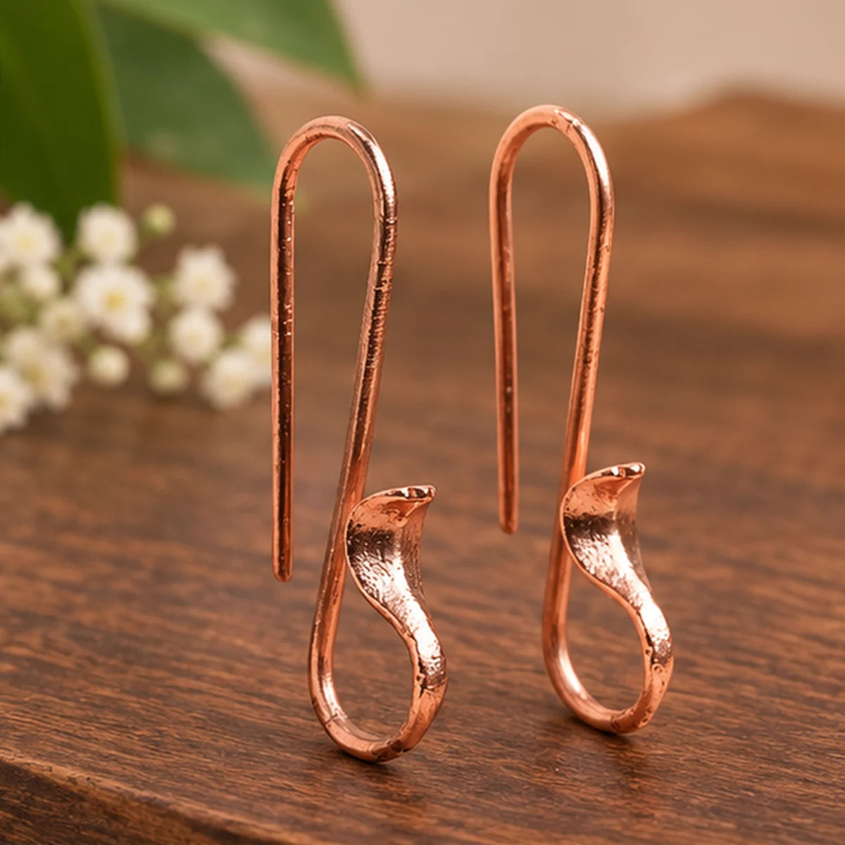 Sacred Sarpa Drop Earrings - Copper