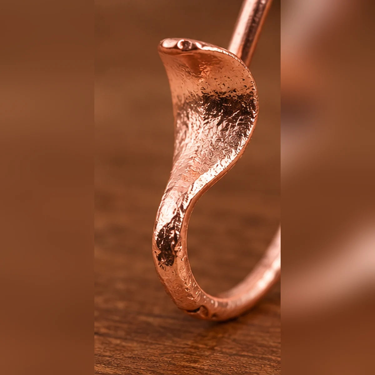Sacred Sarpa Drop Earrings - Copper