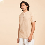 Kurta Linen/Cotton - Short Sleeve Beige