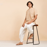 Kurta Linen/Cotton - Short Sleeve Beige