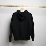 100 % Cotton Knitted Adiyogi Hoodie - Black