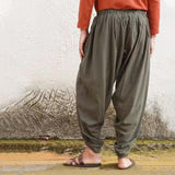 Dhoti Pant Cotton Olive