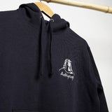 100 % Cotton Knitted Adiyogi Hoodie - Navy Blue