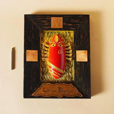 Brass linga Bhairavi panel Red (KumKum)