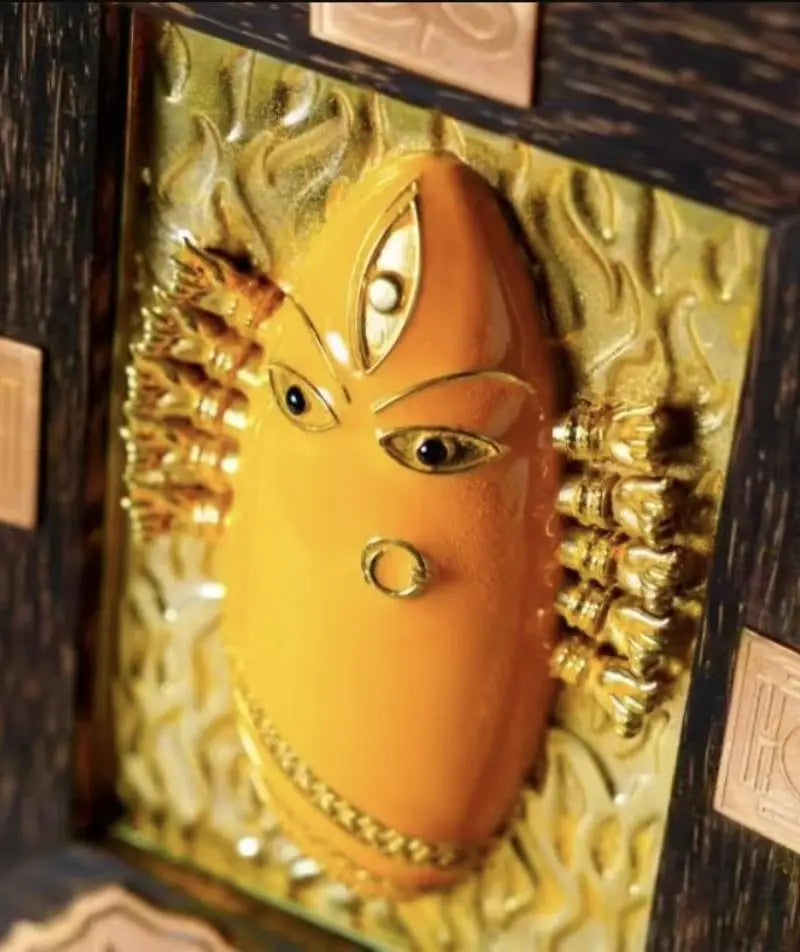 Brass linga Bhairavi panel Yellow (Turmeric)