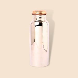 Copper Water Bottle With Stainless Steel Finish