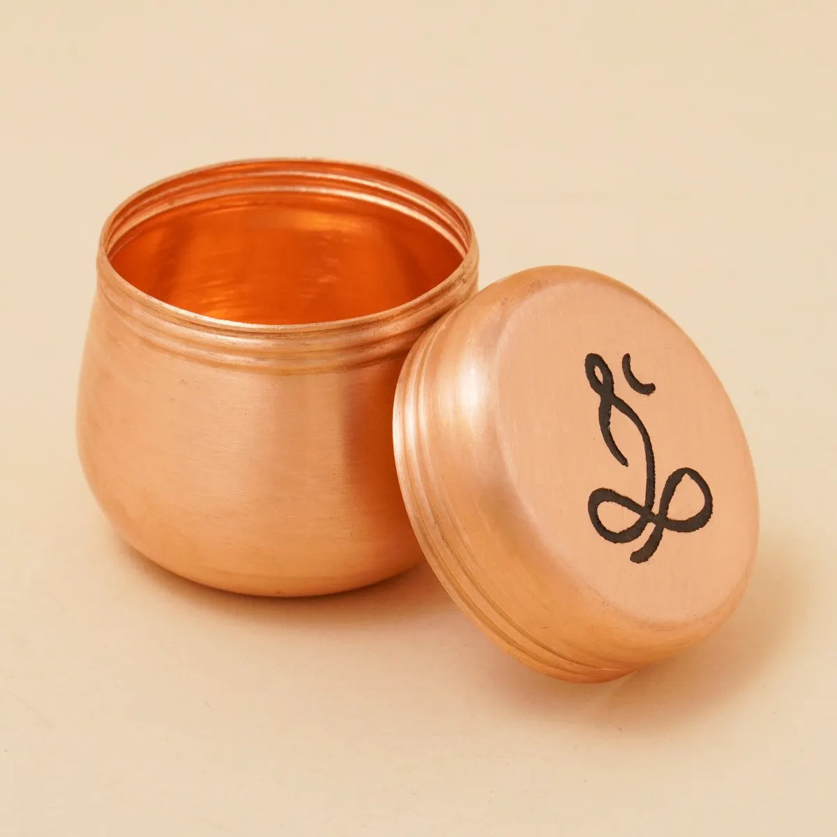 Copper Vibhuti Storage Pot (Large) - Sadhaka