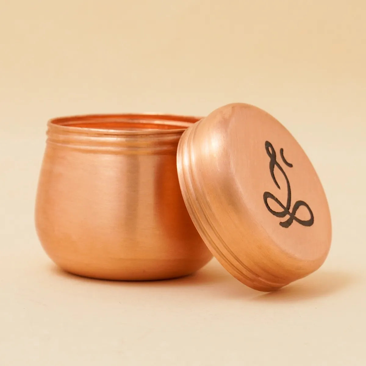 Copper Vibhuti Storage Pot (Large) - Sadhaka