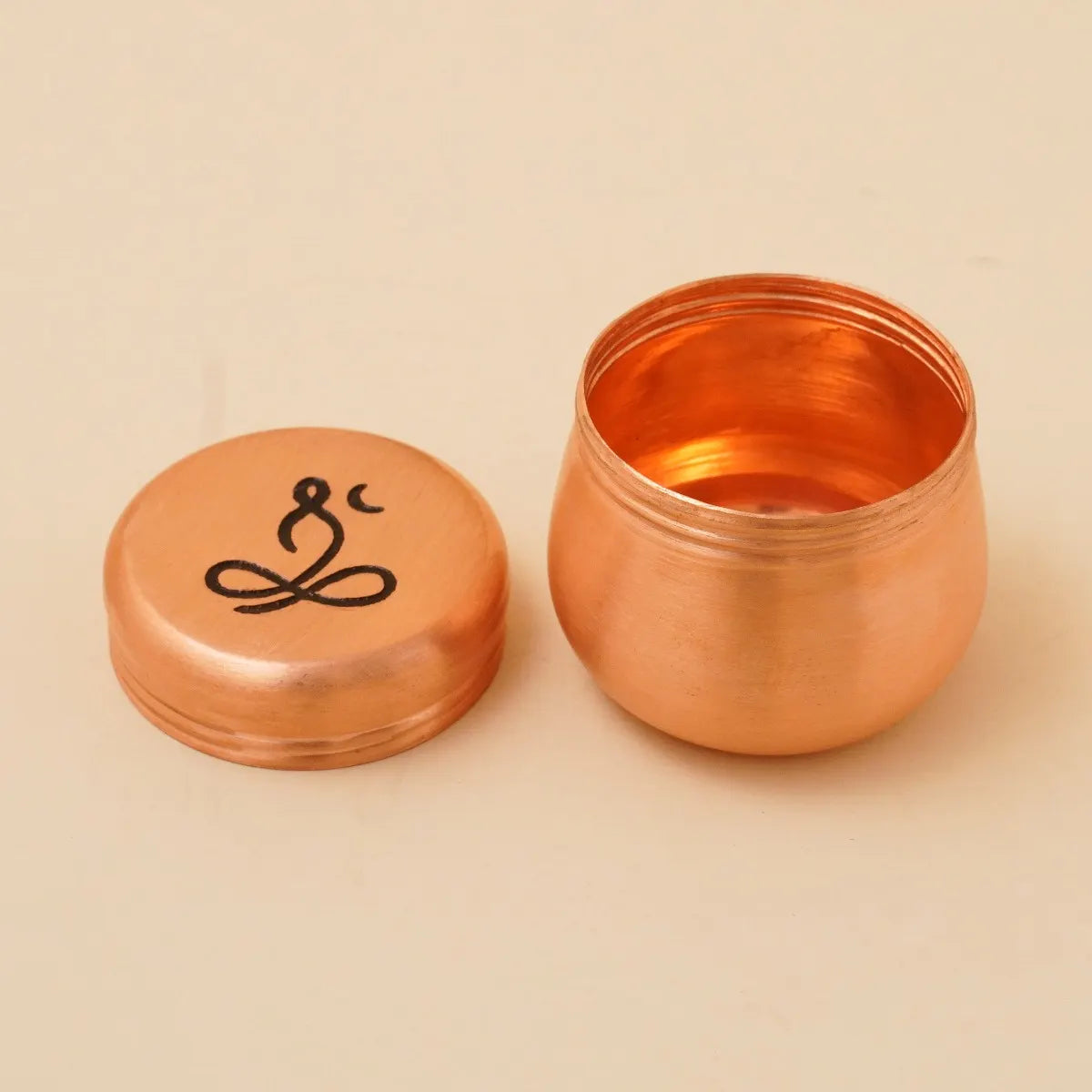 Copper Vibhuti Storage Pot (Large) - Sadhaka
