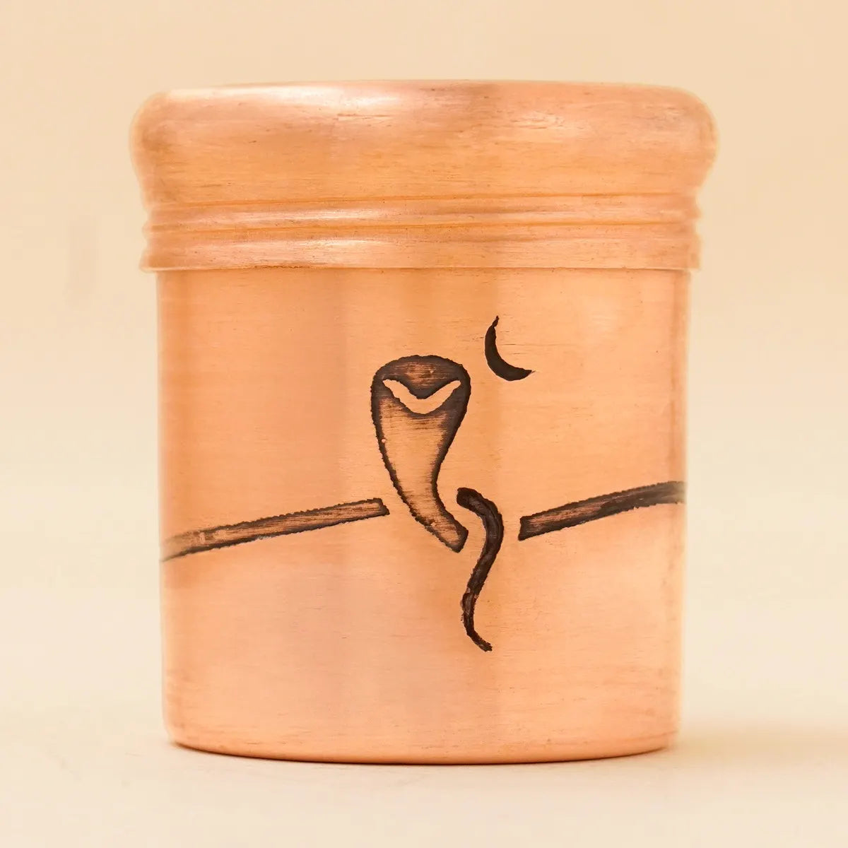 Copper Vibhuti Storage Pot (Tall) - Naga