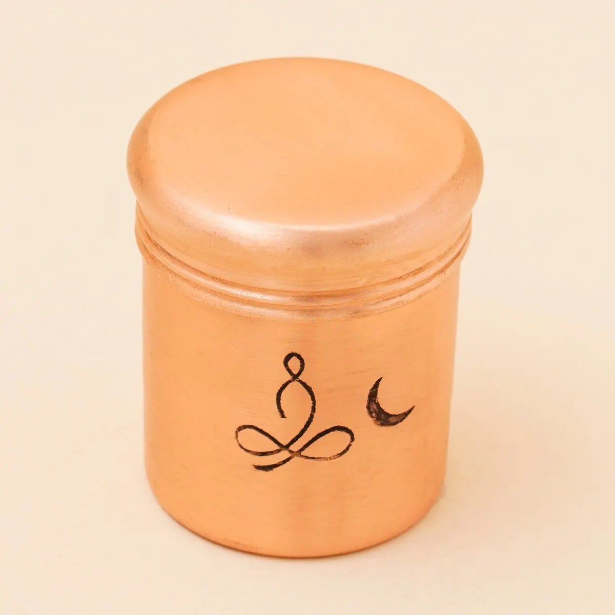Copper Vibhuti Storage Pot (Tall) - Sadhaka