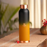 Copper Water Bottle - Black & Yellow 950 ml