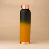 Copper Water Bottle - Black & Yellow 950 ml