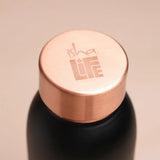 Copper Water Bottle - Black & Yellow 950 ml