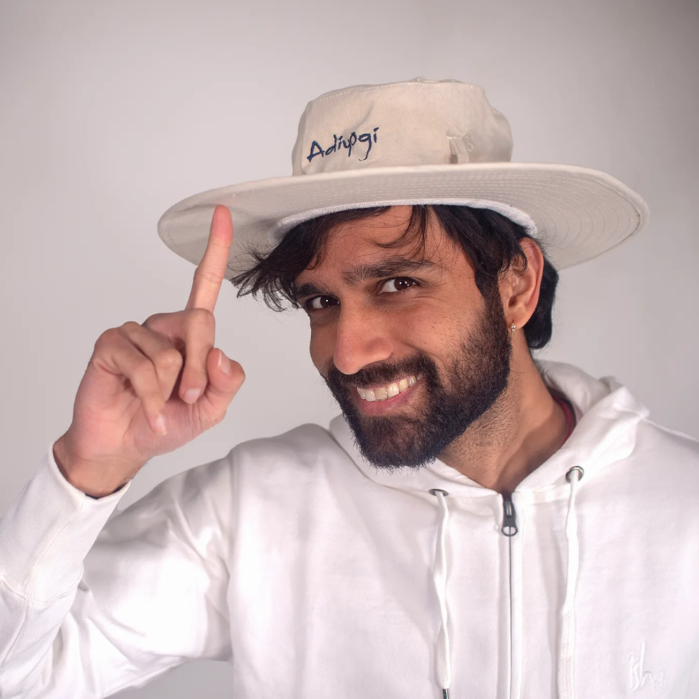 100 % Cotton Adiyogi Sun Hat - Beige