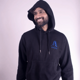 100 % Cotton Knitted Adiyogi Hoodie - Black