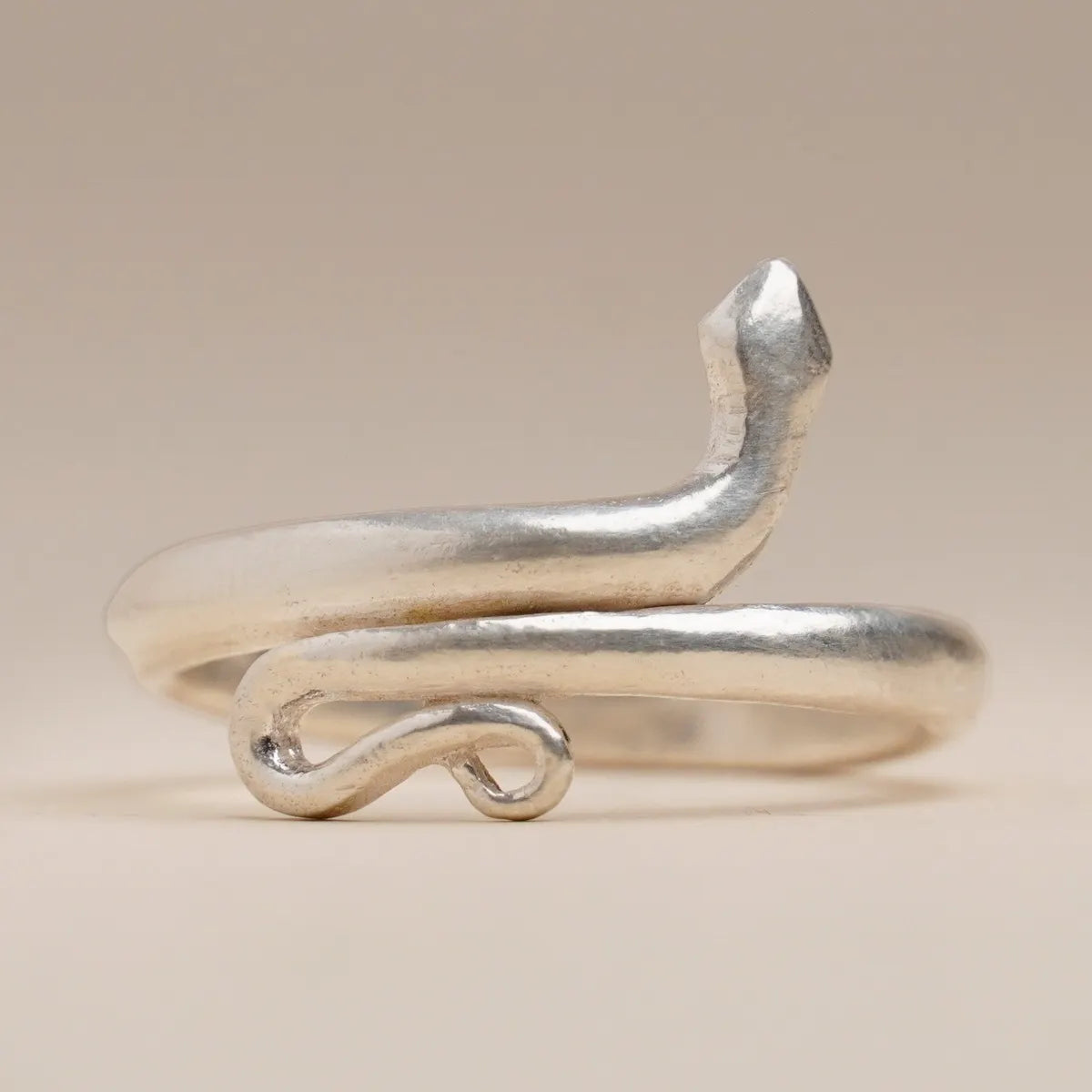 Energised Silver Snake Ring
