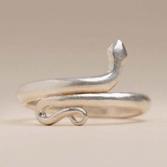 Energised Silver Snake Ring