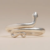 Energised Silver Snake Ring