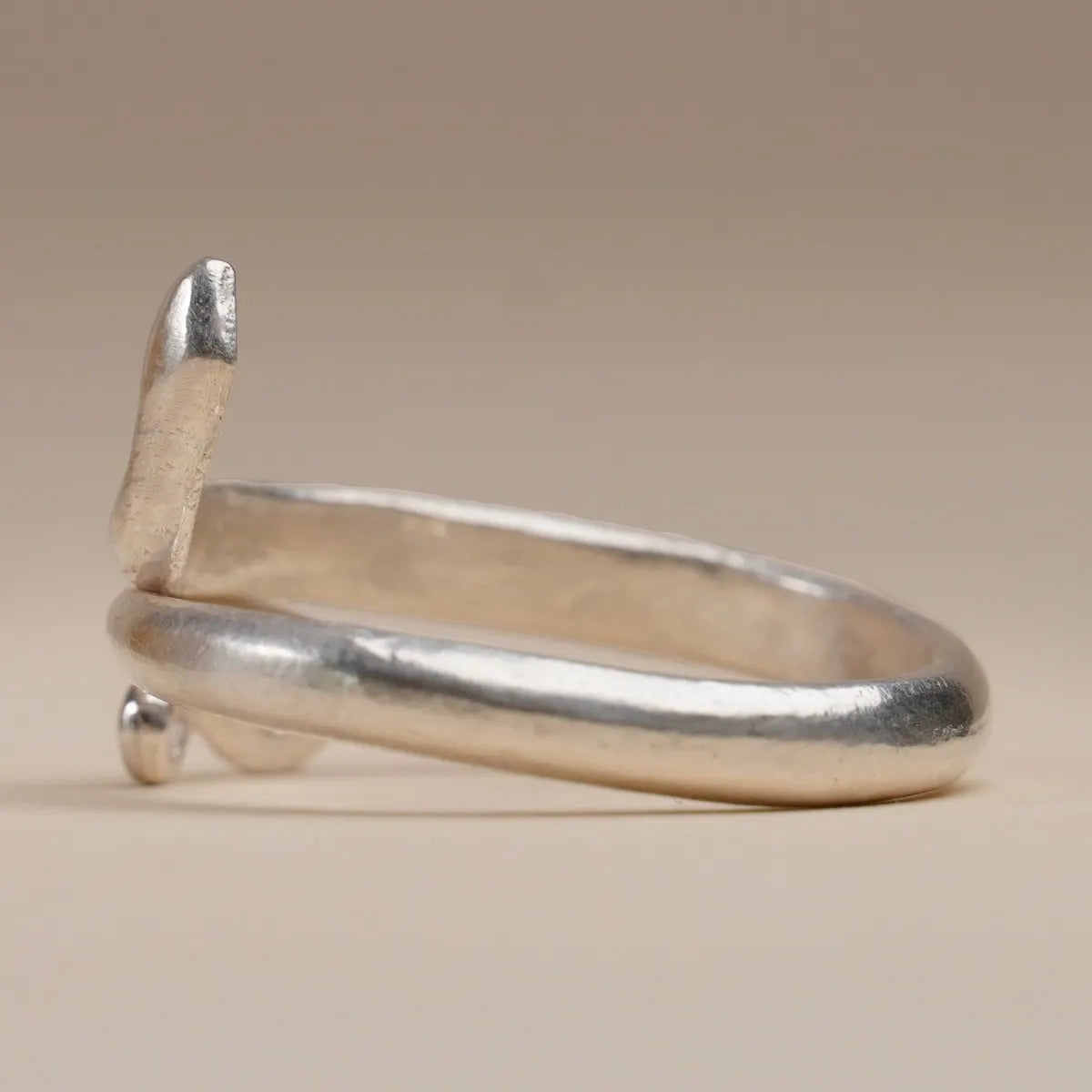 Energised Silver Snake Ring