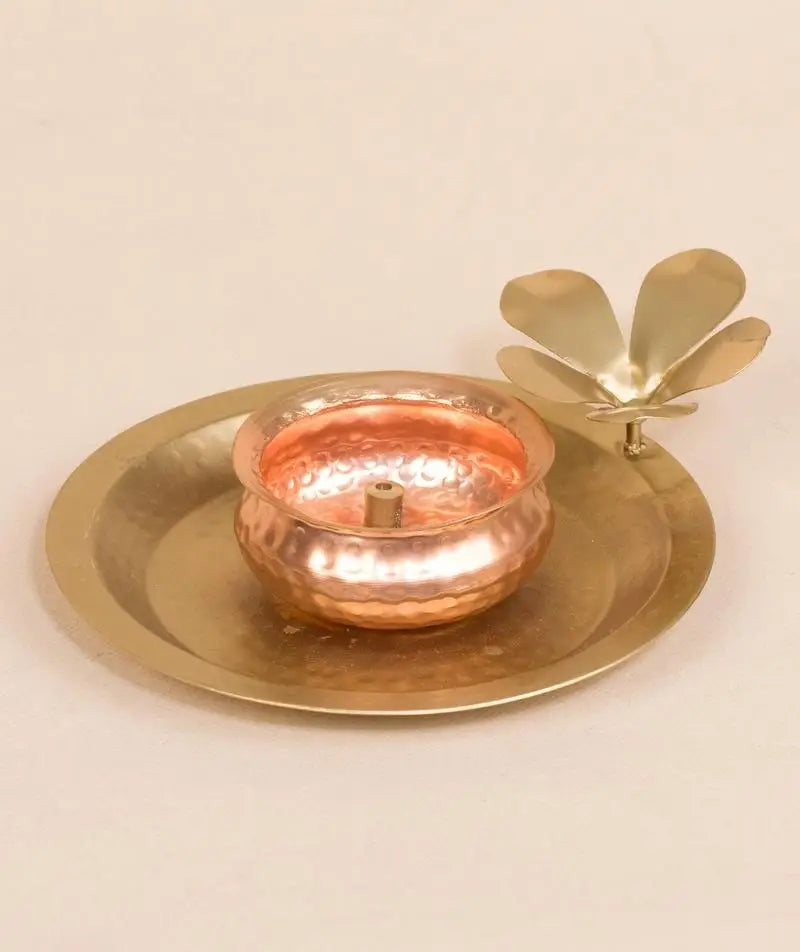 Hammered Lotus Lamp