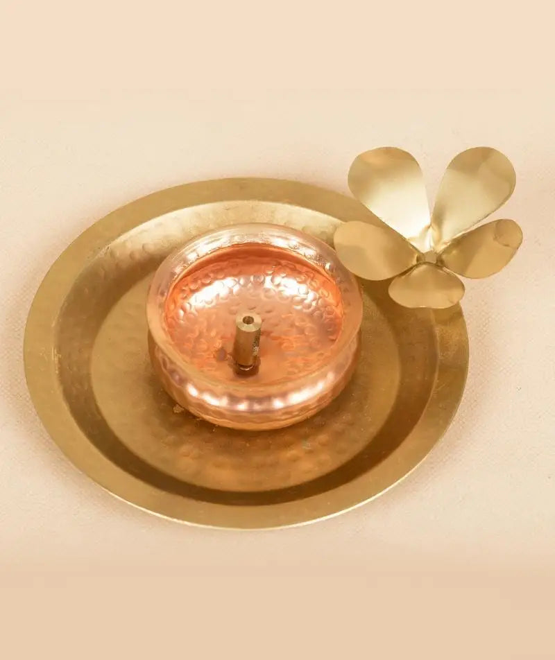 Hammered Lotus Lamp