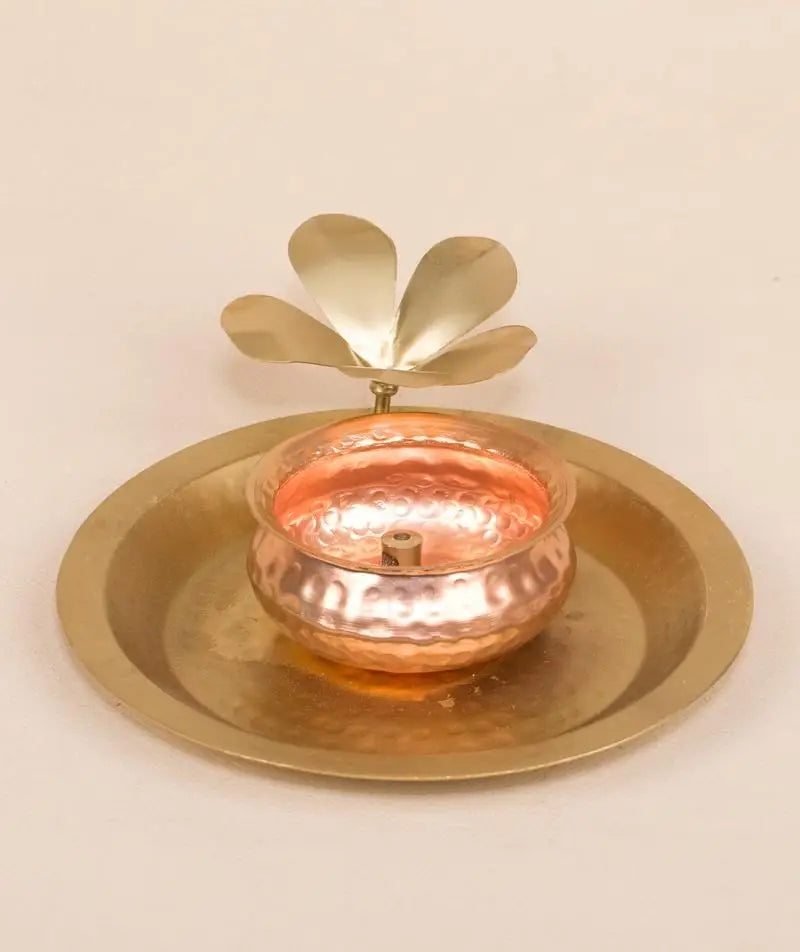 Hammered Lotus Lamp