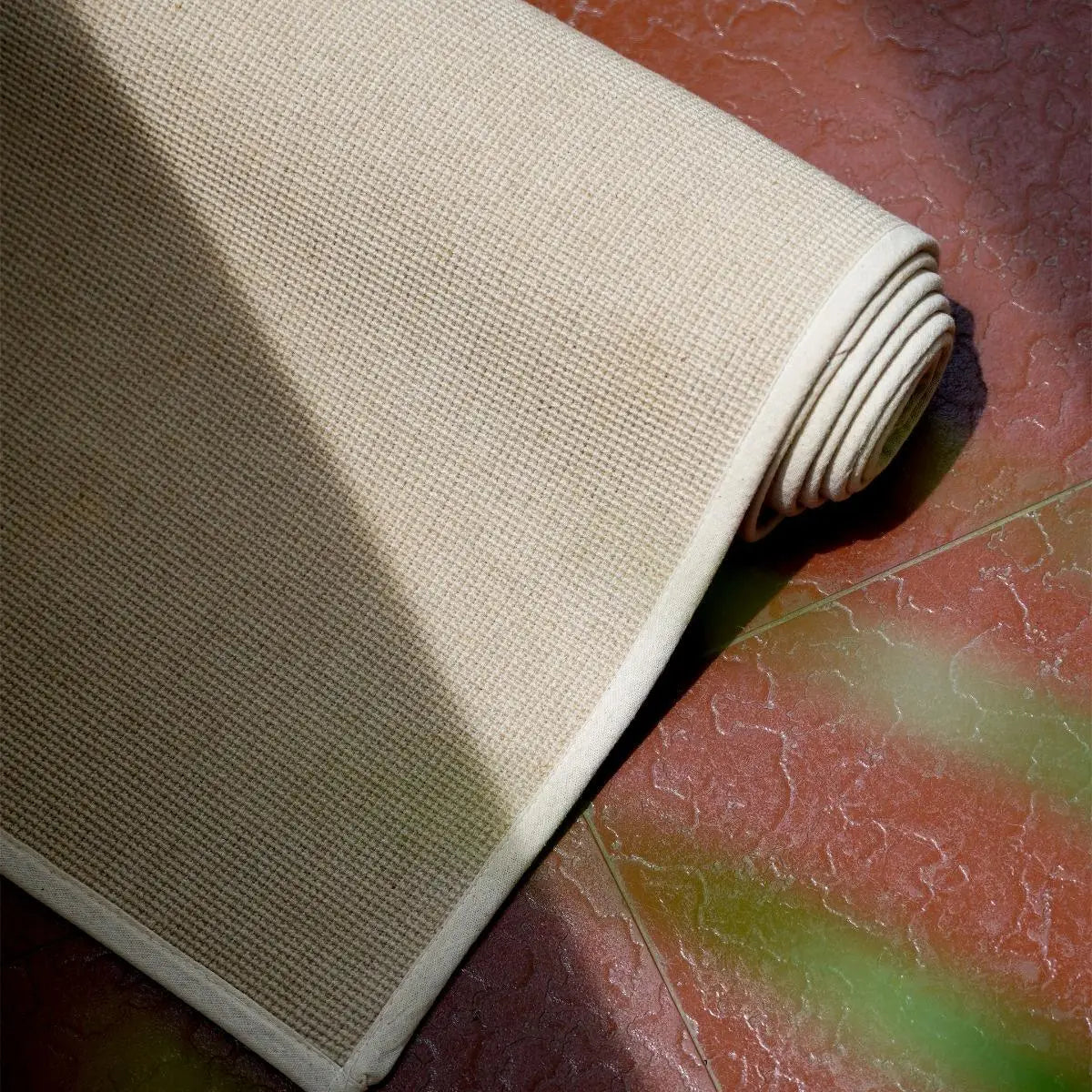 Handwoven Bamboo-Linen Yoga Mat With Anti Slip Backing
