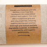 Handwoven Bamboo-Linen Yoga Mat With Anti Slip Backing