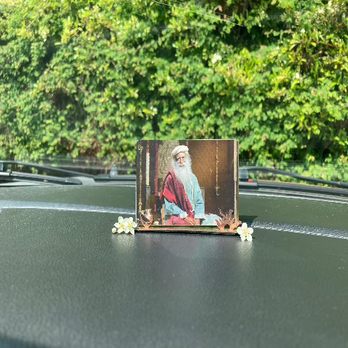 Car Stand Photo Dhyanalinga/Sadhguru