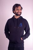 100 % Cotton Knitted Adiyogi Hoodie - Black