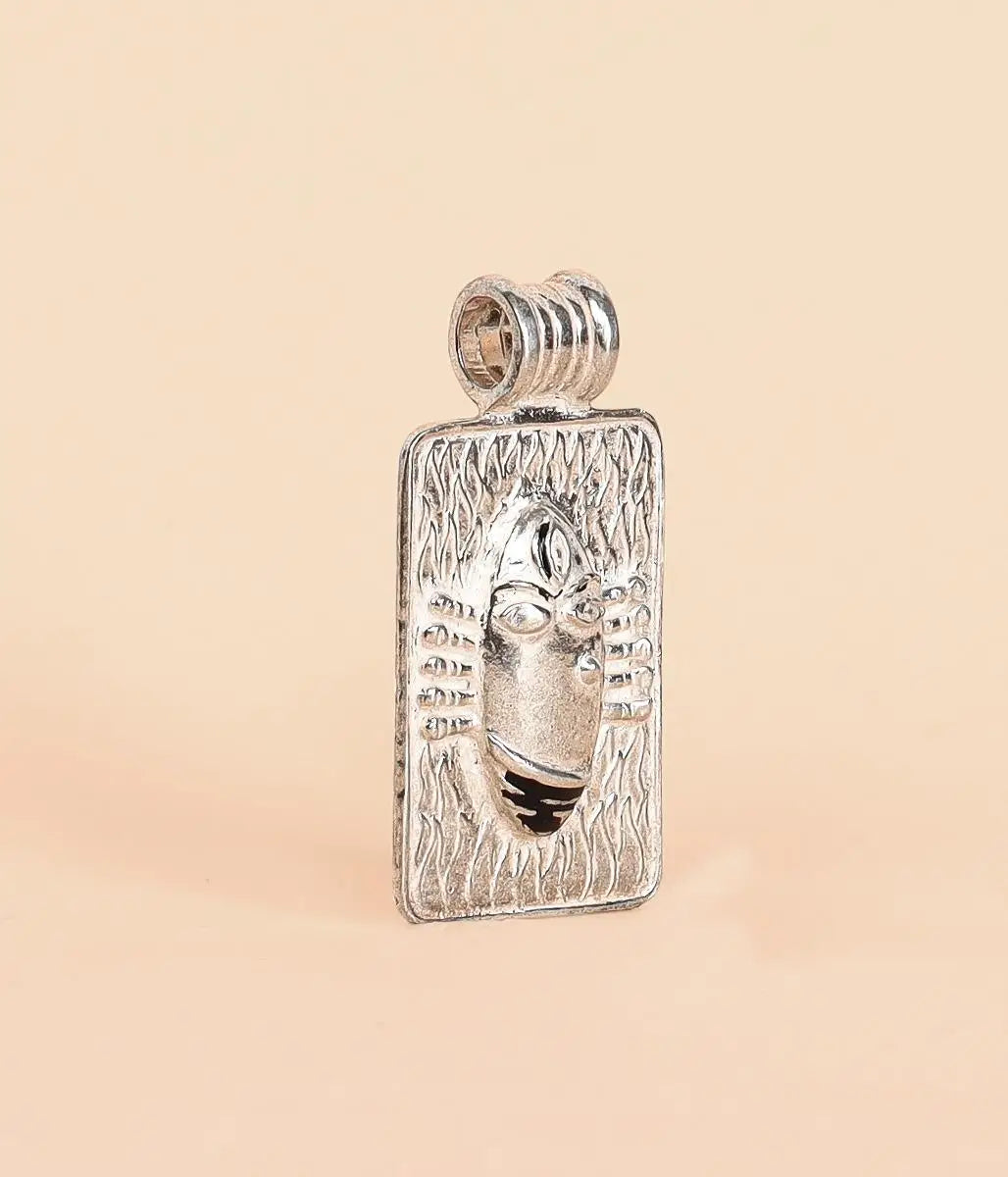 Linga Bhairavi Silver Pendant - Small