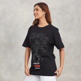 Miracle of Mind Black Cotton T-Shirt – Tree