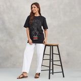 Miracle of Mind Black Cotton T-Shirt – Tree