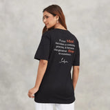 Miracle of Mind Black Cotton T-Shirt – Tree