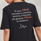 Miracle of Mind Black Cotton T-Shirt – Tree