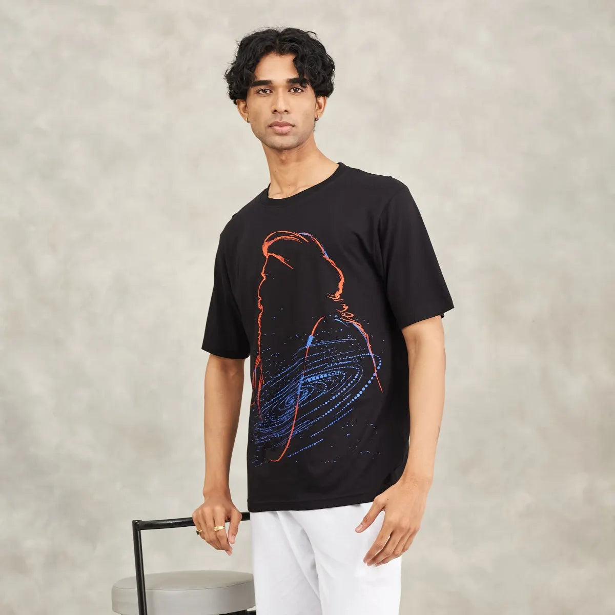 Miracle of Mind Black Cotton T-Shirt - Sadhguru