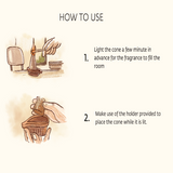 Handmade Natural Ether Fragrance Cone, 20 Pcs
