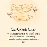 Kurta- Aum- White Cotton
