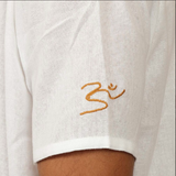 Kurta- Aum- White Cotton
