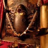 Linga Bhairavi Mukha. Handcrafted copper form. Energized in the abode of Devi.