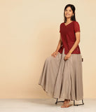 Mulmul Plain Skirt Biege