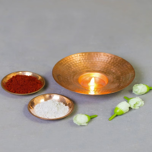 Copper Tea Light Holder