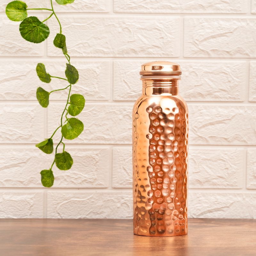 Hammered Copper Water Bottle